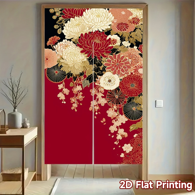 Commercial Kitchen Canopy - VIKAMA Red Rolled Flower Pattern Japanese