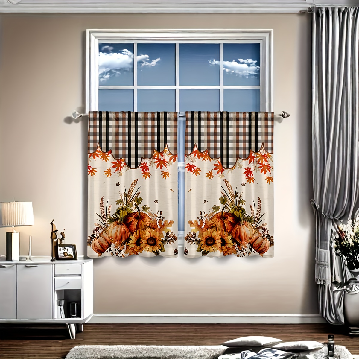  Fall Leaves Pumpkin Sunflower - огляд і ціна Commercial Kitchen Canopy