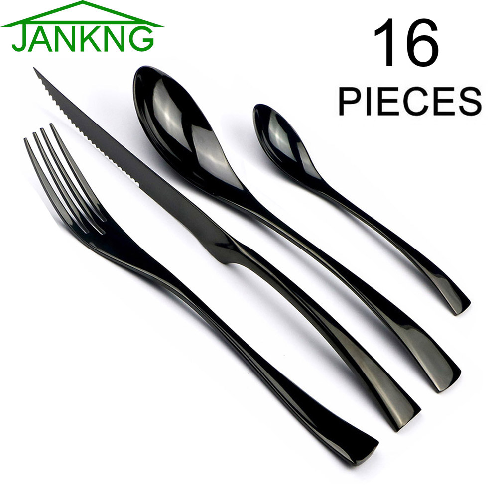 JANKNG 16Pcs Stainless Steel D - огляд і ціна Commercial Kitchen Knife Set
