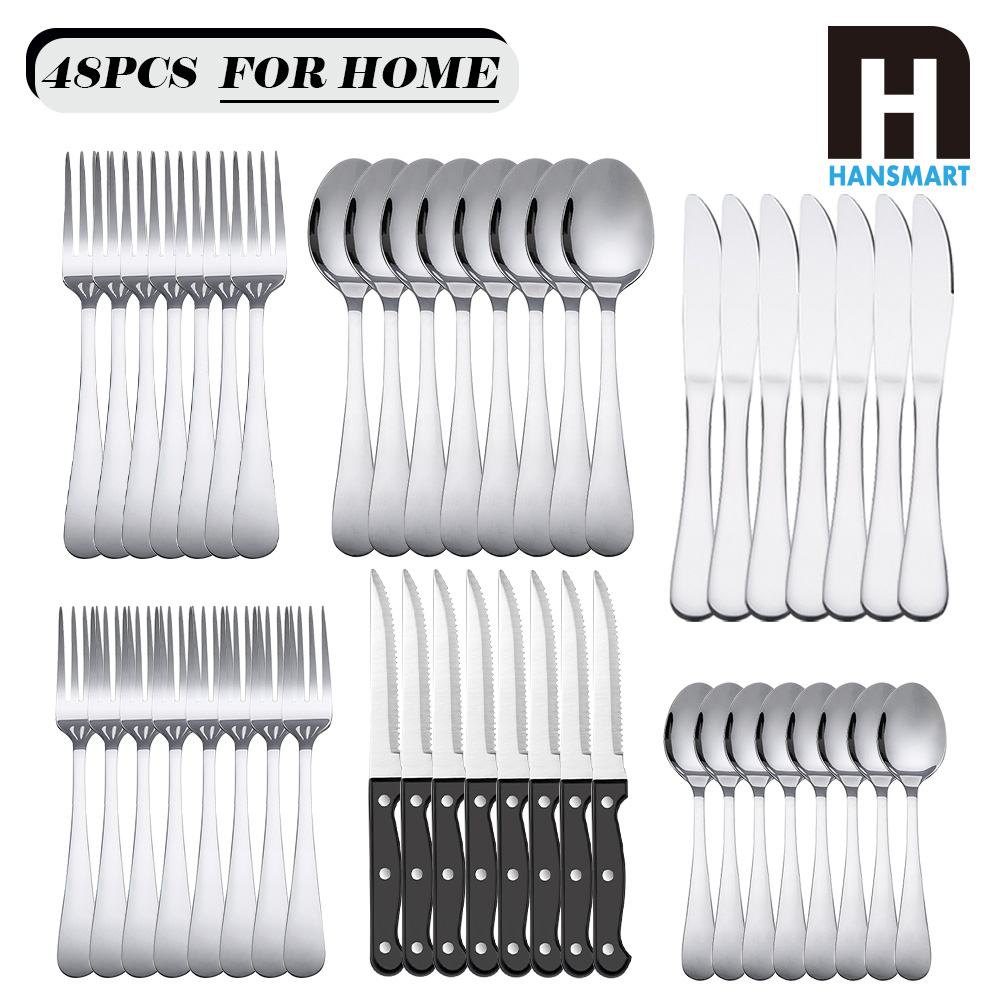 KOOMADE 48Pcs Stainless Steel  - огляд і ціна Commercial Kitchen Knife Set