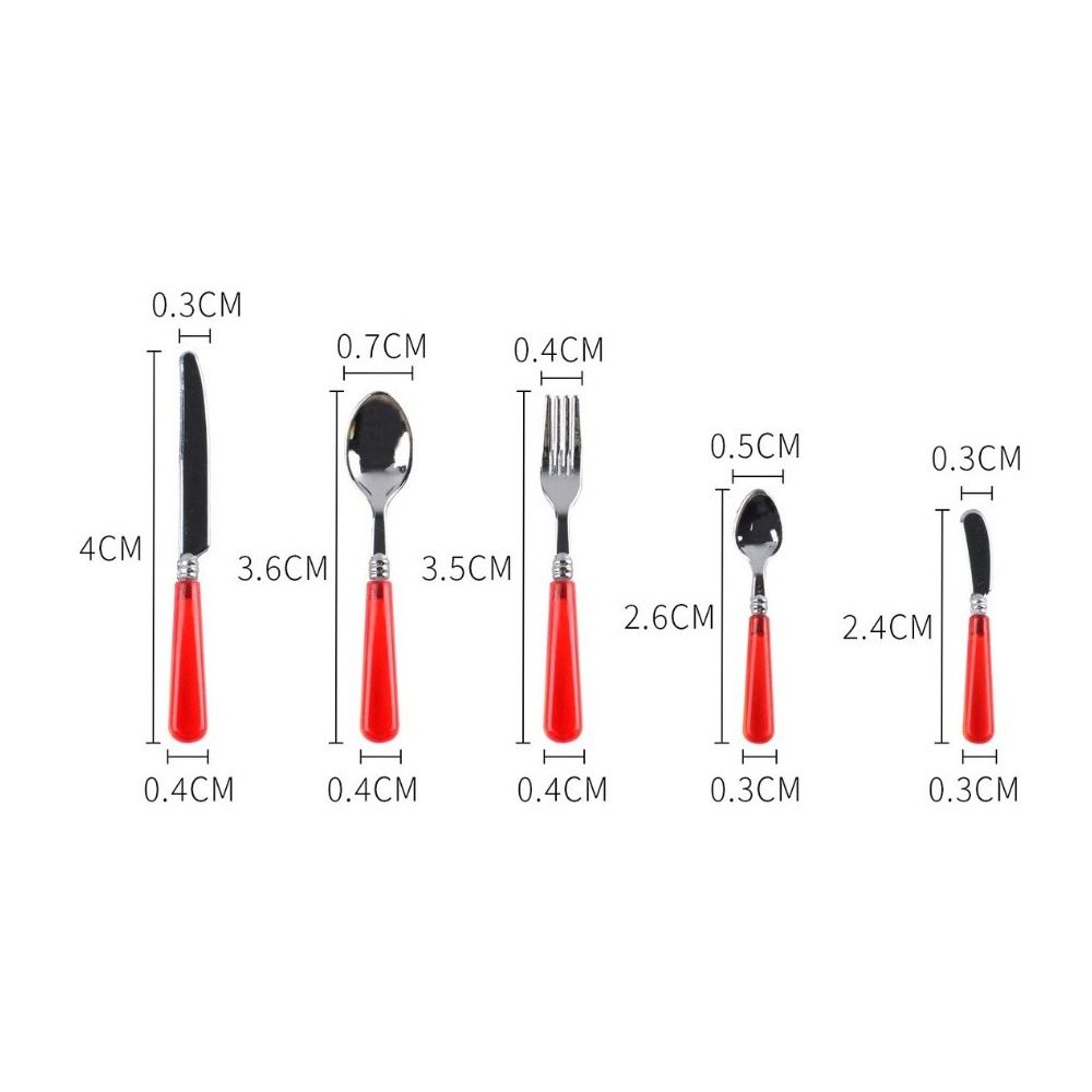 5pcs Set 1/6 Scale Miniature D - огляд і ціна Commercial Kitchen Knife Set