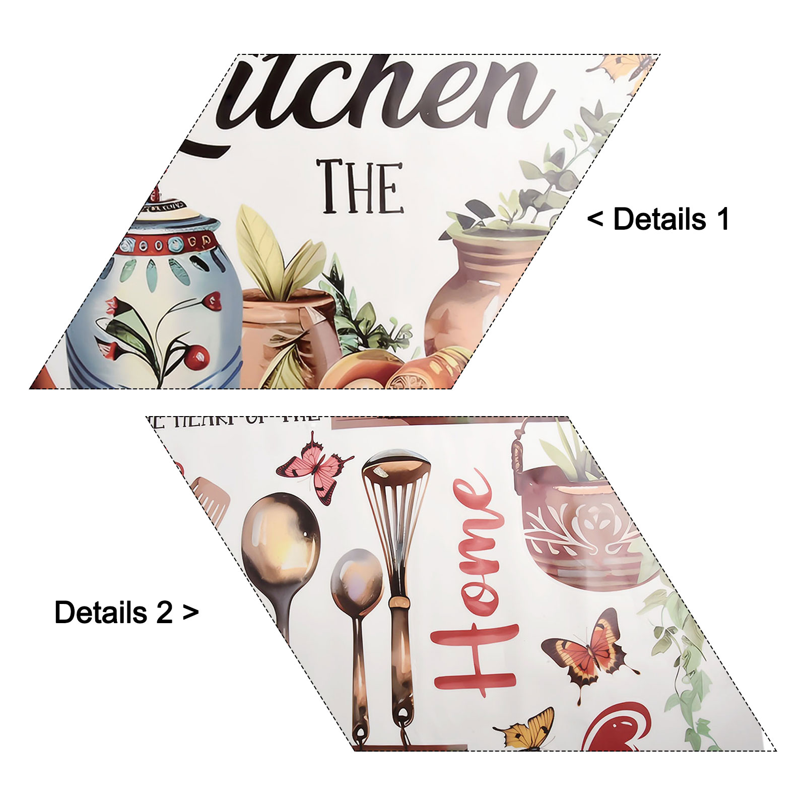 Floral Design PVC Wall Sticker - огляд і ціна Commercial Kitchen Interior