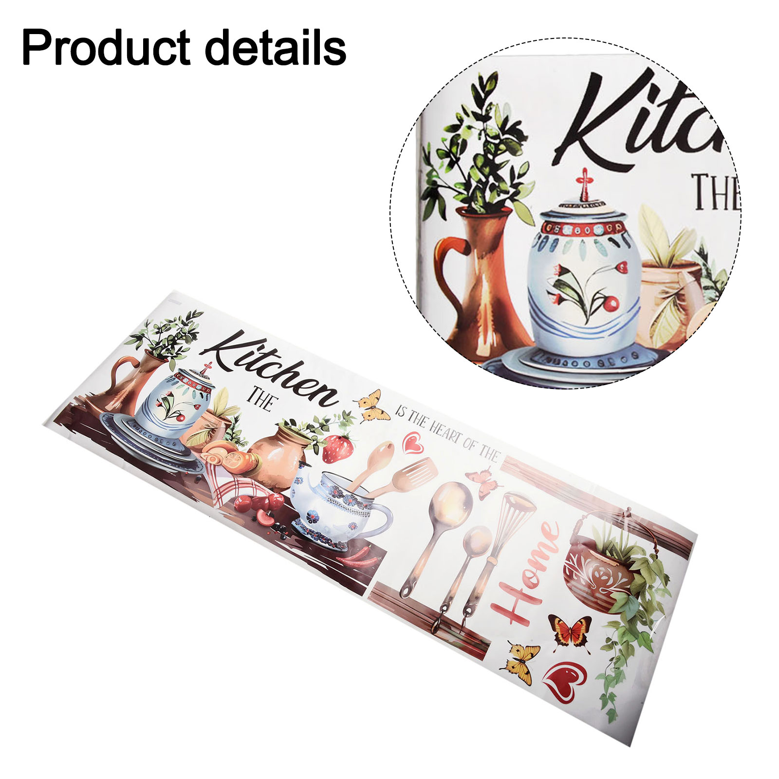 Floral Design PVC Wall Sticker - огляд і ціна Commercial Kitchen Interior