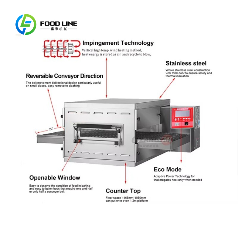 High Efficiency Customized Piz - огляд і ціна Pizza Conveyor Oven