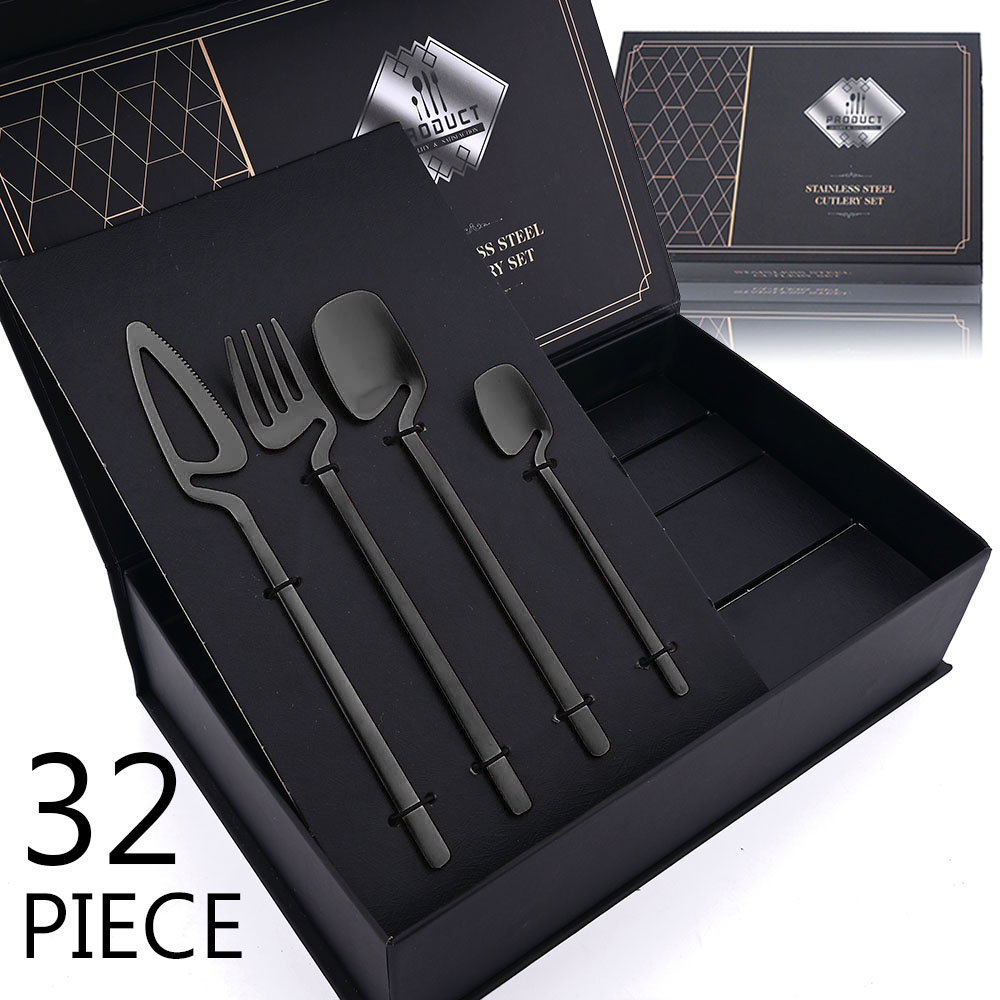 32pcs Black Matte Cutlery Set  - огляд і ціна Commercial Kitchen Knife Set