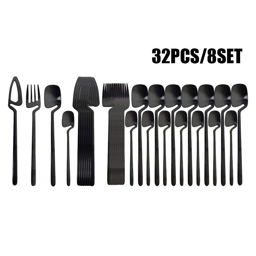 32pcs Black Matte Cutlery Set  - огляд і ціна Commercial Kitchen Knife Set